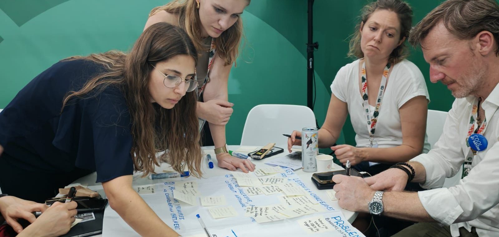 YOUNGO Food & Agriculture members co-developing policy asks at a COP30 roundtable