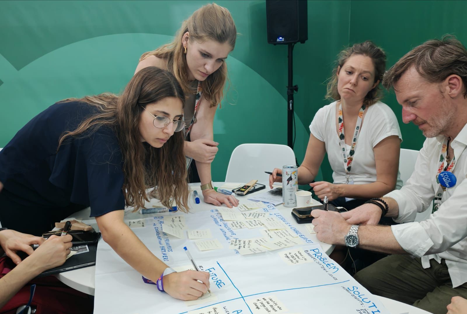 YOUNGO Food & Agriculture members at a COP30 roundtable