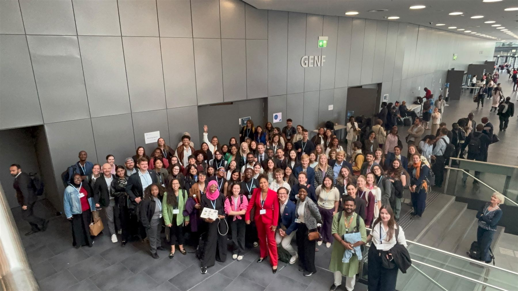 YOUNGO Food & Agriculture youth delegates gathered at the Geneva UN conference centre