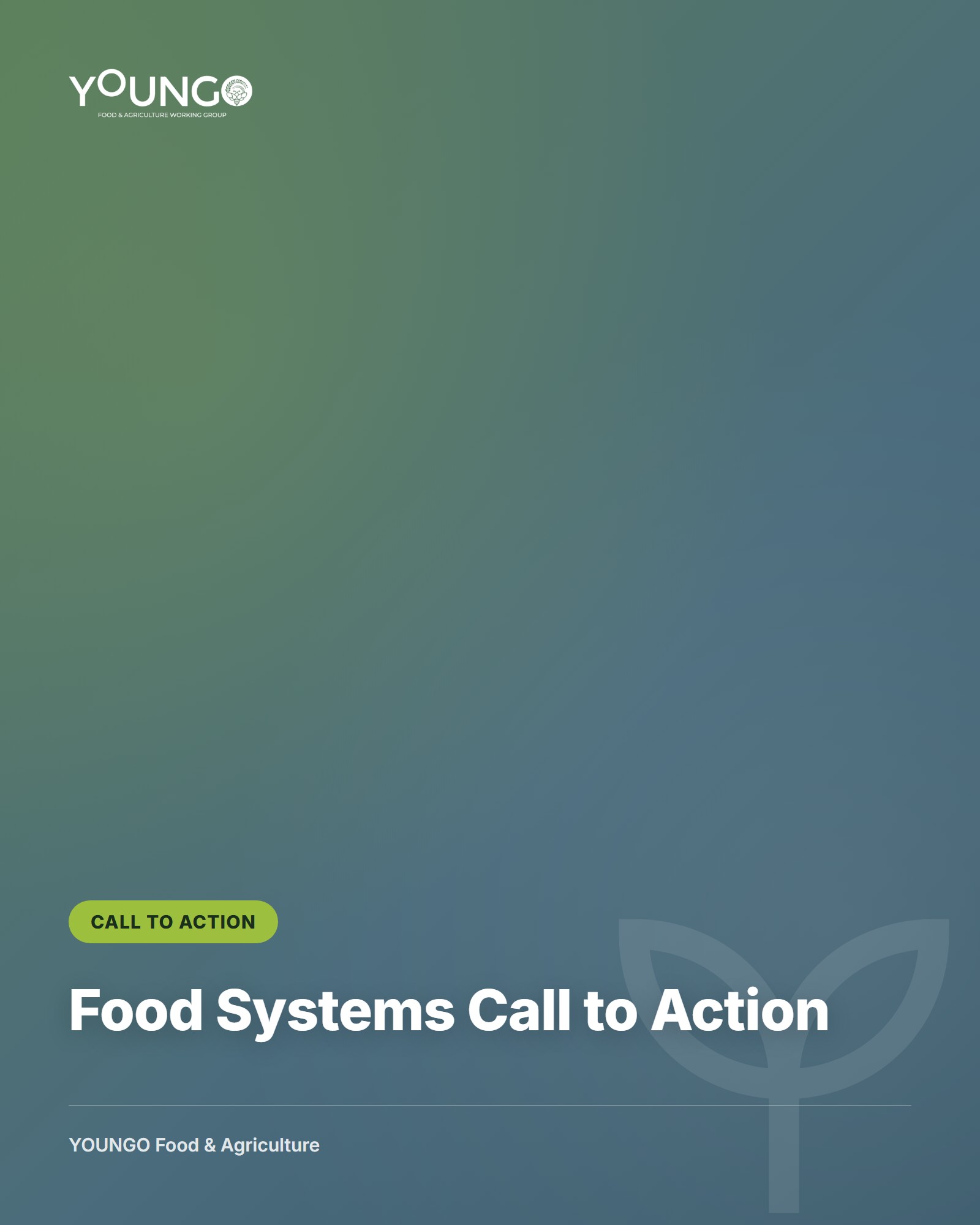 Cover of the Food Systems Call to Action Statement