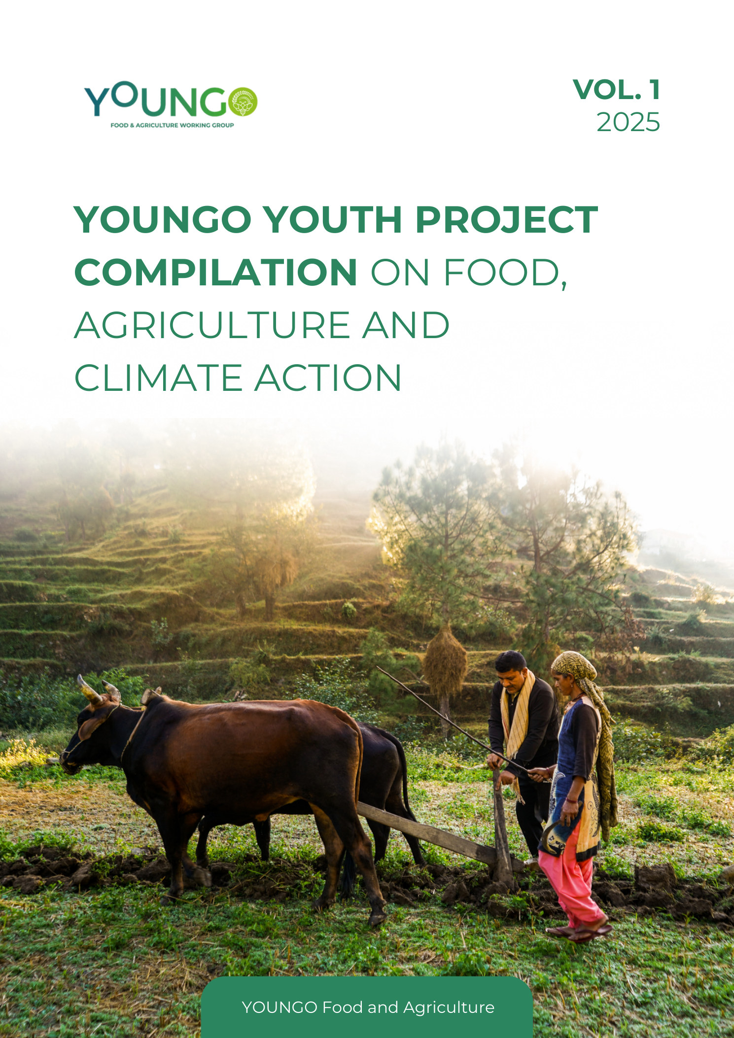 Cover of the YOUNGO Youth Project Compilation on Food, Agriculture and Climate Action, Vol. 1